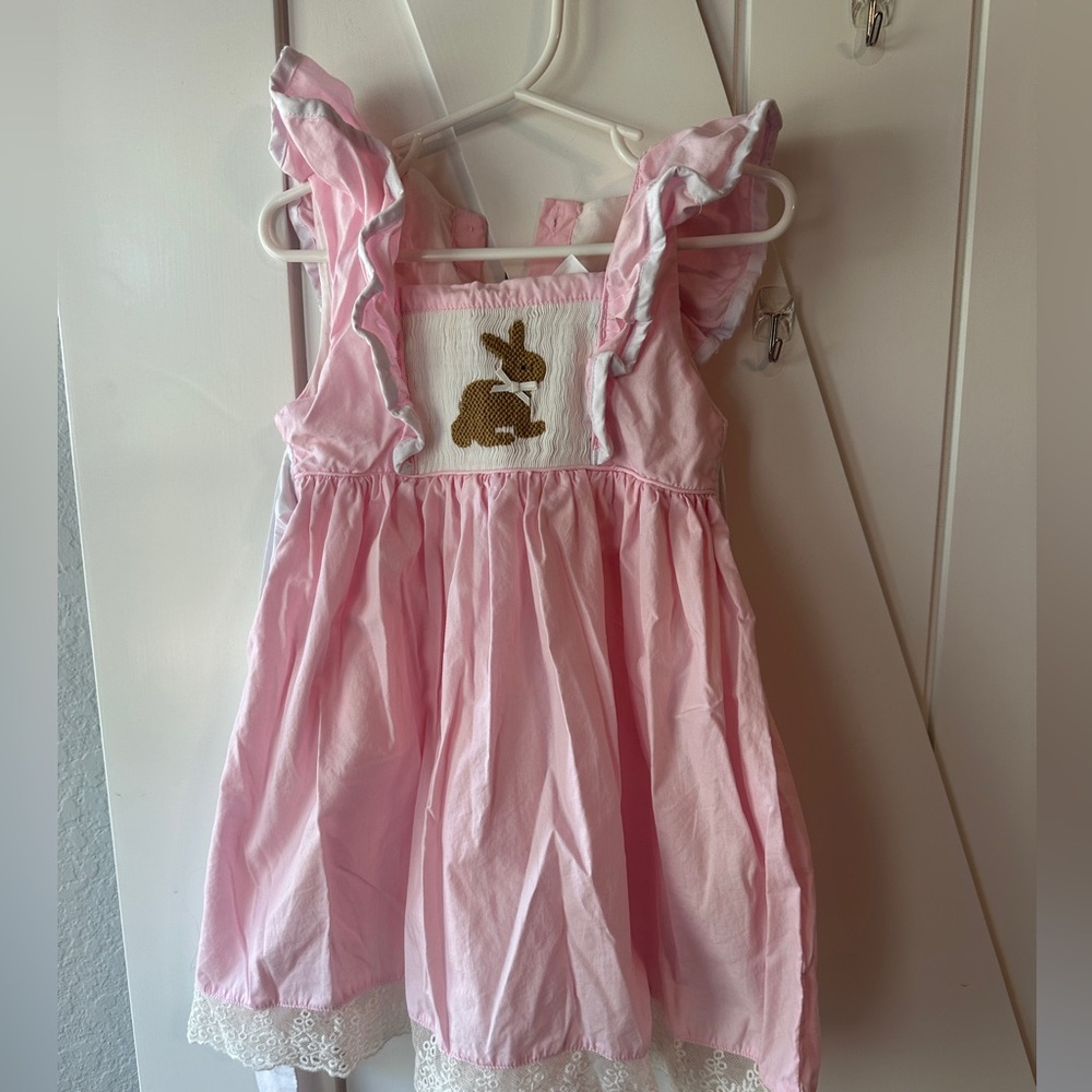 Sweet Magnolia Smocks 3T smocked Bunny Dress